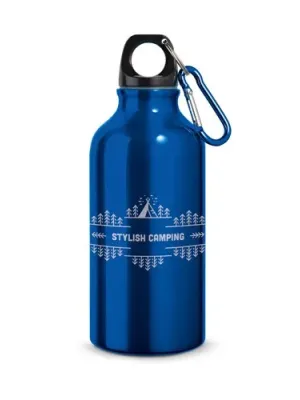 LANDSCAPE S. Bouteille de sport 400mL en aluminium avec mousqueton