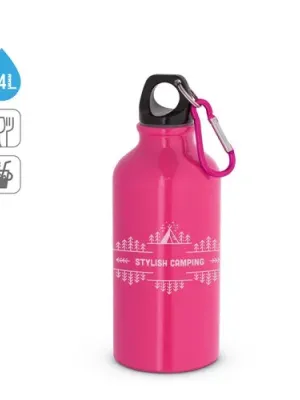 LANDSCAPE S. Bouteille de sport 400mL en aluminium avec mousqueton