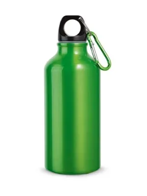 LANDSCAPE S. Bouteille de sport 400mL en aluminium avec mousqueton – Vert clair