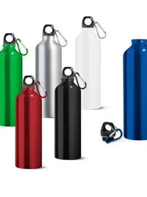 LANDSCAPE L. Bouteille de sport 800mL en aluminium avec mousqueton