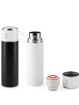 COMANECI. Botella de acero inoxidable de doble pared (90% reciclado) con acabado mate 490 mL