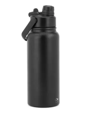 ALCARAZ. Stainless steel bottle (90% recycled), double wall vacuum insulated – Noir
