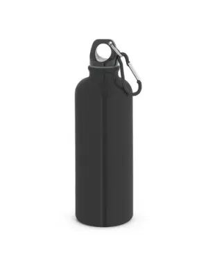 KELCE. Single-wall stainless steel bottle with carabiner clip 550 ml – Noir