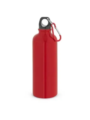KELCE. Single-wall stainless steel bottle with carabiner clip 550 ml – Rouge