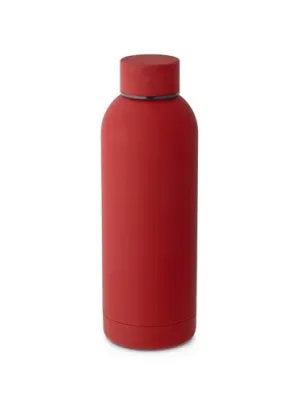 ODIN. Botella de acero inoxidable (36% reciclado) con acabado gomoso 500 mL – Bordeaux