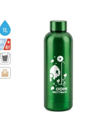 ODIN METTALIC. Botella en acero inoxidable 90% reciclado 550 mL