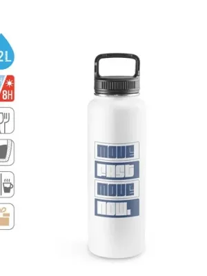 SINNER. Bouteille en acier inoxydable recyclé à 90 % d'une grande capacité allant jusqu'à 1200 mL