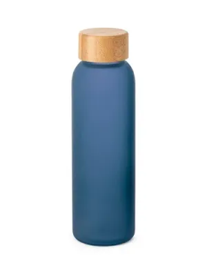 LILLARD GLASS. Bouteille en verre dépoli 520 ml – Bleu royal