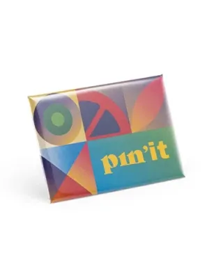 Button P'IN 15. Button P'IN 15. Pin's rectangulaire avec aimant – 300 - Noir