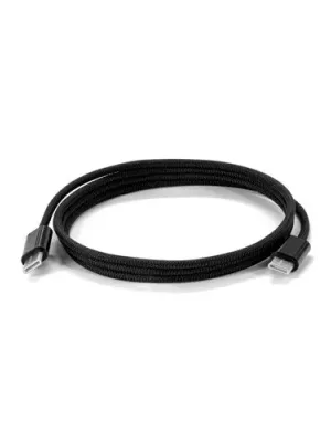 JEMISON. USB-C to USB-C cable with braided cord (60W), made from ABS, stainless steel, aluminium and polyester