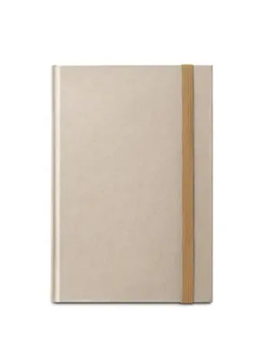 DICKINSON. Libreta A5 de tapa dura fabricada en papel de caña de azúcar (80% caña de azúcar), con hojas rayadas