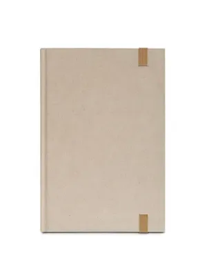 DICKINSON. Libreta A5 de tapa dura fabricada en papel de caña de azúcar (80% caña de azúcar), con hojas rayadas