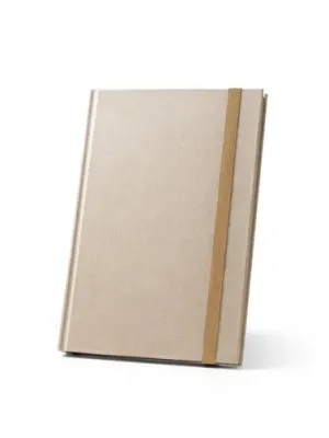 DICKINSON. Libreta A5 de tapa dura fabricada en papel de caña de azúcar (80% caña de azúcar), con hojas rayadas – Naturel