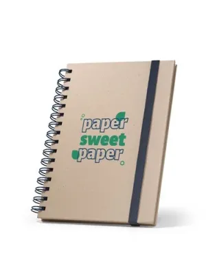 PROUST. Libreta A5 de anillas, tapa dura, fabricada en papel de caña de azúcar (80% caña de azúcar), con páginas lisas