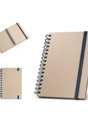PROUST. Libreta A5 de anillas, tapa dura, fabricada en papel de caña de azúcar (80% caña de azúcar), con páginas lisas
