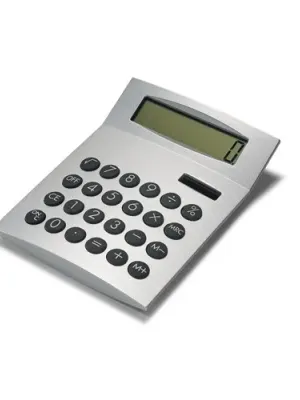 ENFIELD. 8-digit ABS calculator – Argenté satiné