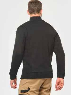 Men's fleece-lined cardigan