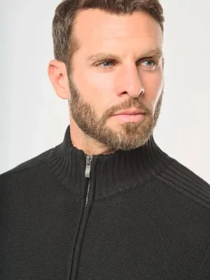 Men's fleece-lined cardigan