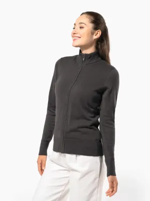 Cardigan zippé femme
