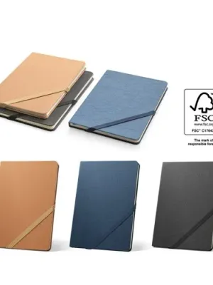 HUXLEY. Cuaderno A5 con tapa dura, fabricado con papel resistente al agua