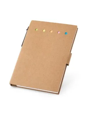 COOPER. Carnet de notes adhésif, 6 types de feuilles autocollantes – Naturel