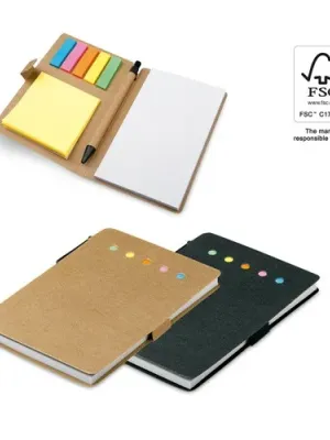 COOPER. Carnet de notes adhésif, 6 types de feuilles autocollantes