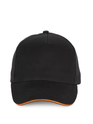Gorra - 5 paneles – Black / Orange