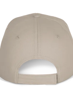 Baseball 6-panel cap with sandwich peak – Beige / White