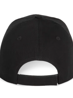 Baseball 6-panel cap with sandwich peak – Black / Red