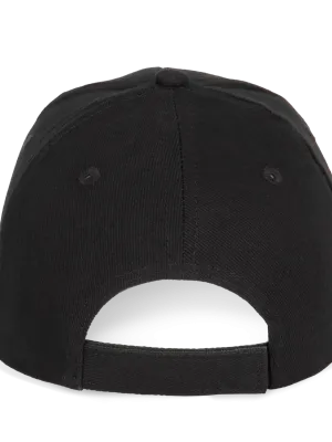 Baseball 6-panel cap with sandwich peak – Black / White