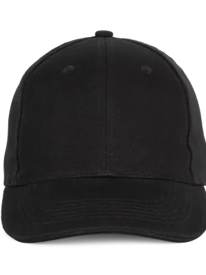 Baseball 6-panel cap with sandwich peak – Black