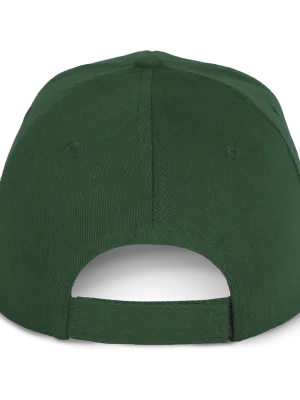 Baseball 6-panel cap with sandwich peak – Forest Green / Beige