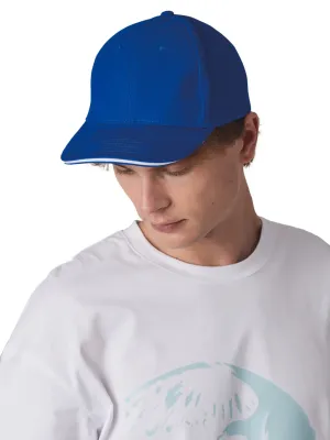 Baseball 6-panel cap with sandwich peak