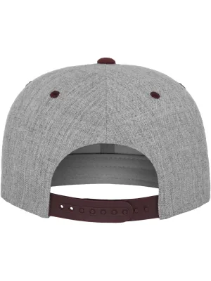 Casquette Classic snapback bicolore – HEATHER GREY / MAROON