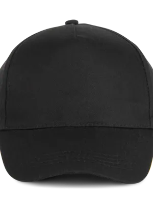 Gorra de algodón - 5 paneles – Black