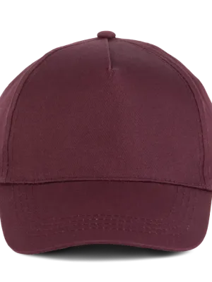 Gorra de algodón - 5 paneles – Burgundy