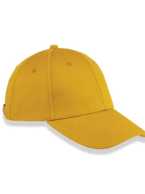 Casquette coton biologique 6 panneaux – Mustard
