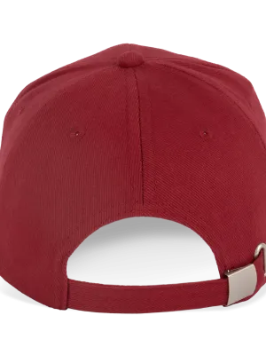 6 panel cap in organic cotton – Hibiscus Red