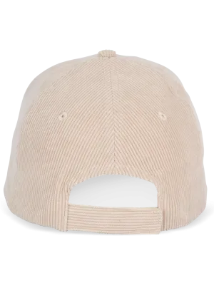 6-panel velvet cap – Sand