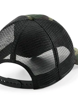 Casquette Filet Réglable à l'Arrière avec Patch Amovible – Jungle Camo