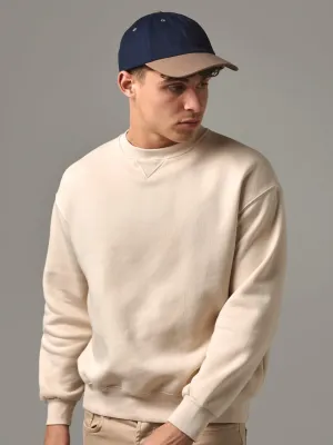 Casquette homme profil bas en coton brossé - 6 panneaux