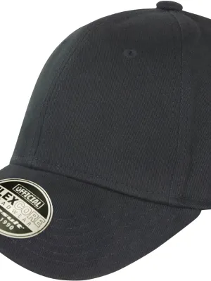Kansas flex 6 panels cap – Black