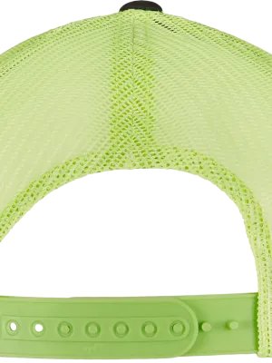 Gorra retro trucker bicolor – Charcoal / Neon Green