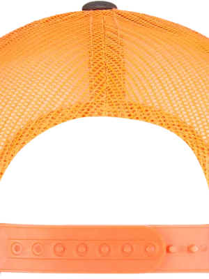 Gorra retro trucker bicolor – Charcoal / Neon Orange