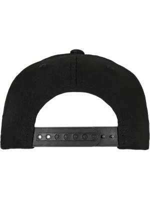Snapback cap with a curved peak – Black