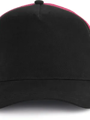 Gorra trucker - 5 paneles – Black / Fuchsia