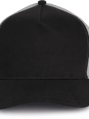 Gorra trucker - 5 paneles – Black / Light Grey