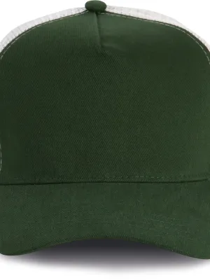 Gorra trucker - 5 paneles – Forest Green / Light Grey