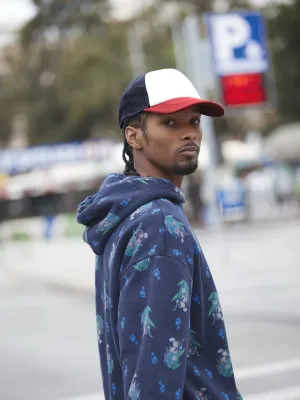 Multicolour 5-panel trucker cap