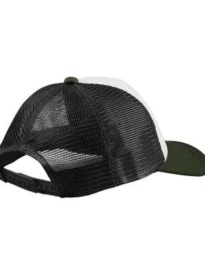 Multicolour 5-panel trucker cap – Black / Dark Olive